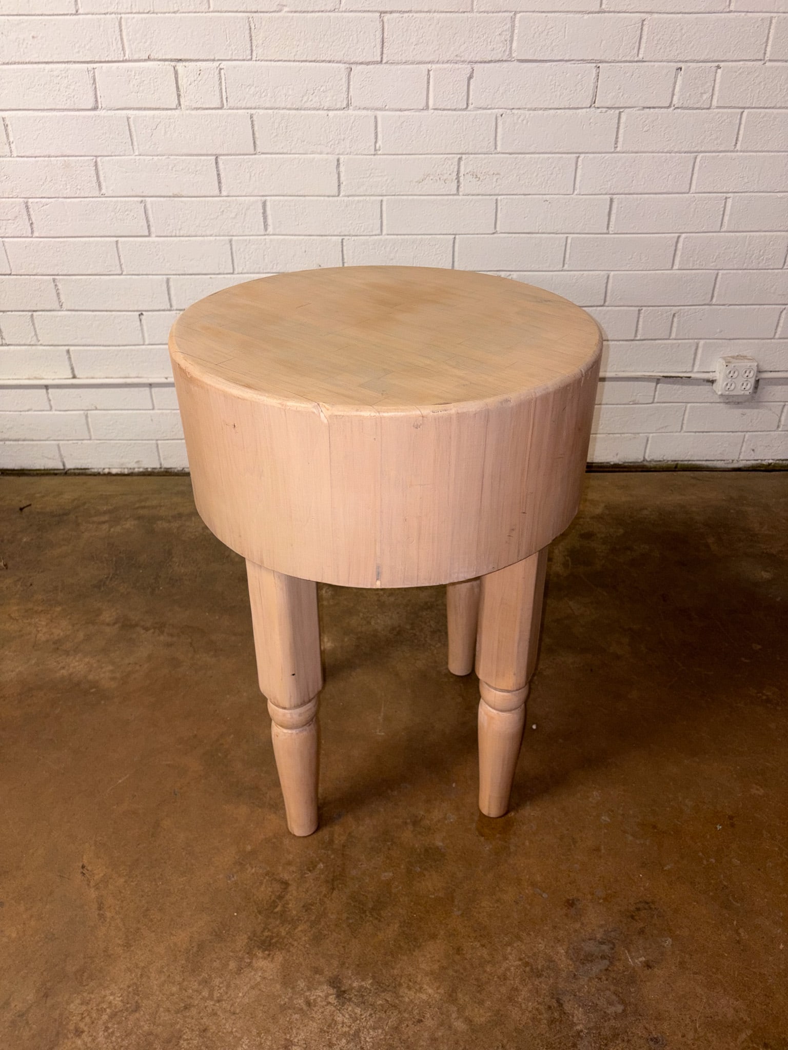 Round Butcher Block Table (1 of 7)