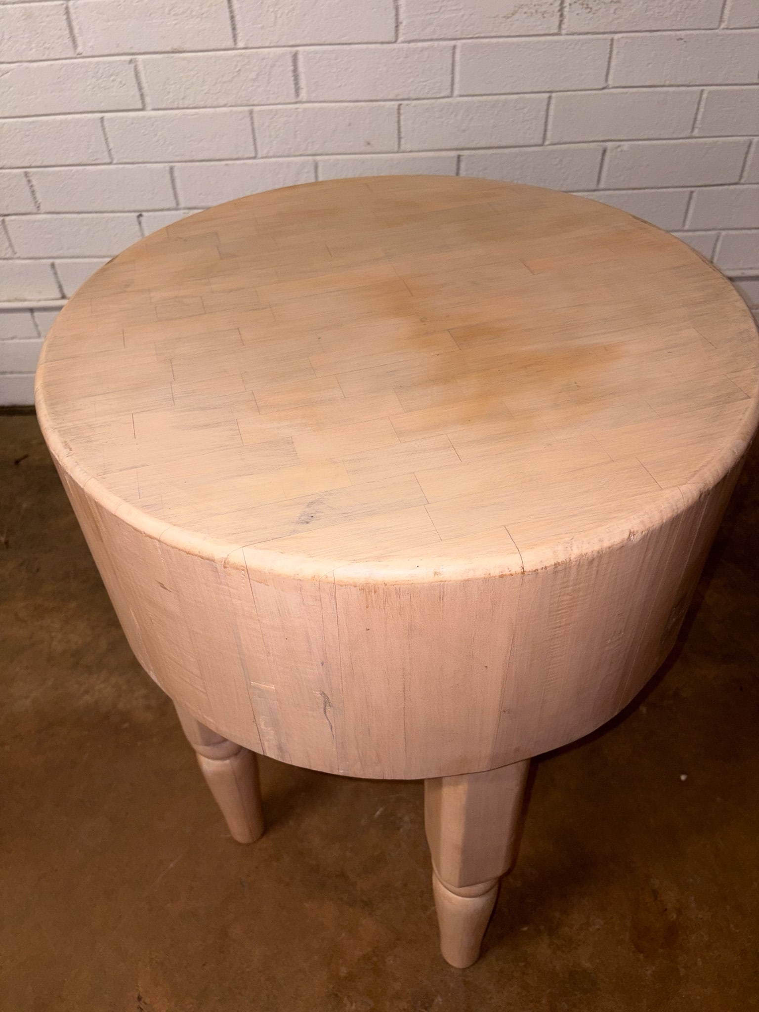 Round Butcher Block Table - 3