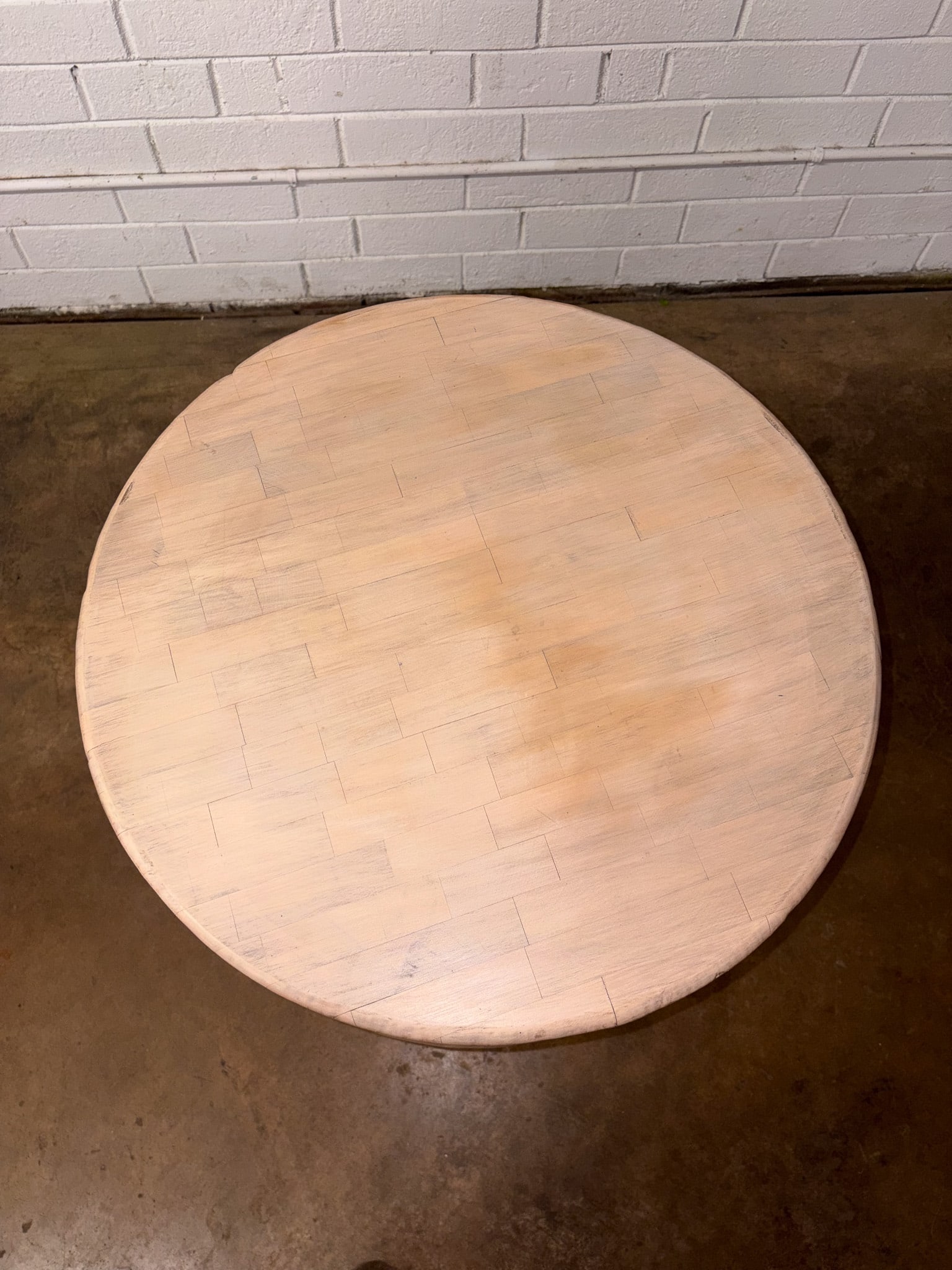 Round Butcher Block Table - 4