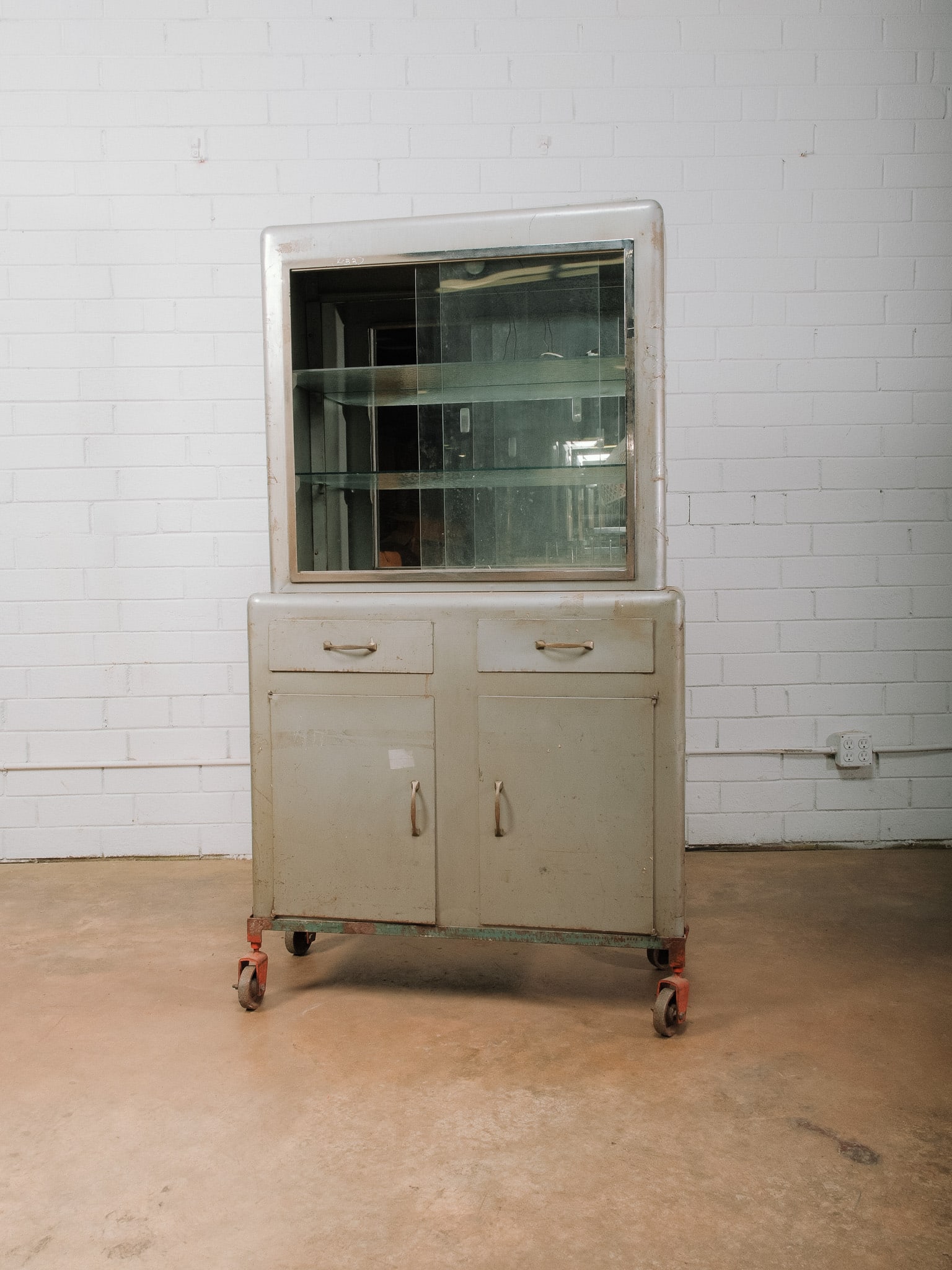 Vintage Industrial Medical Cabinet on Casters (1 of 8)