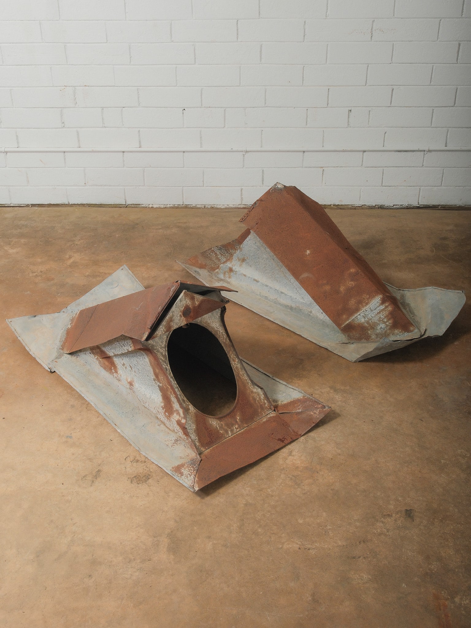 Pair of Galvanized Metal Roof Vent Flashings (1 of 6)
