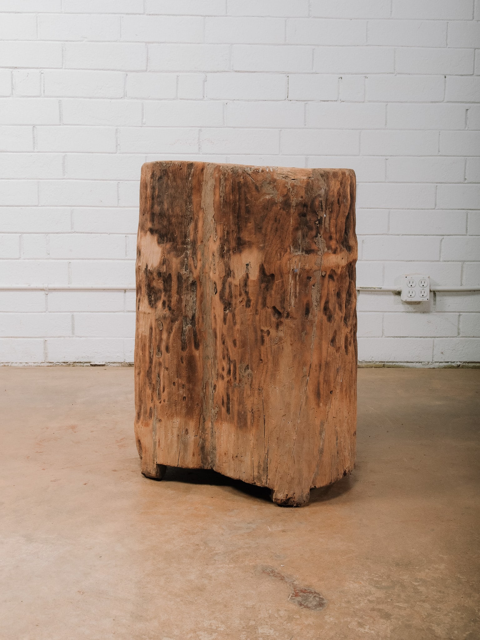 Large Hand-Carved Wooden Storage Vessel (1 of 6)