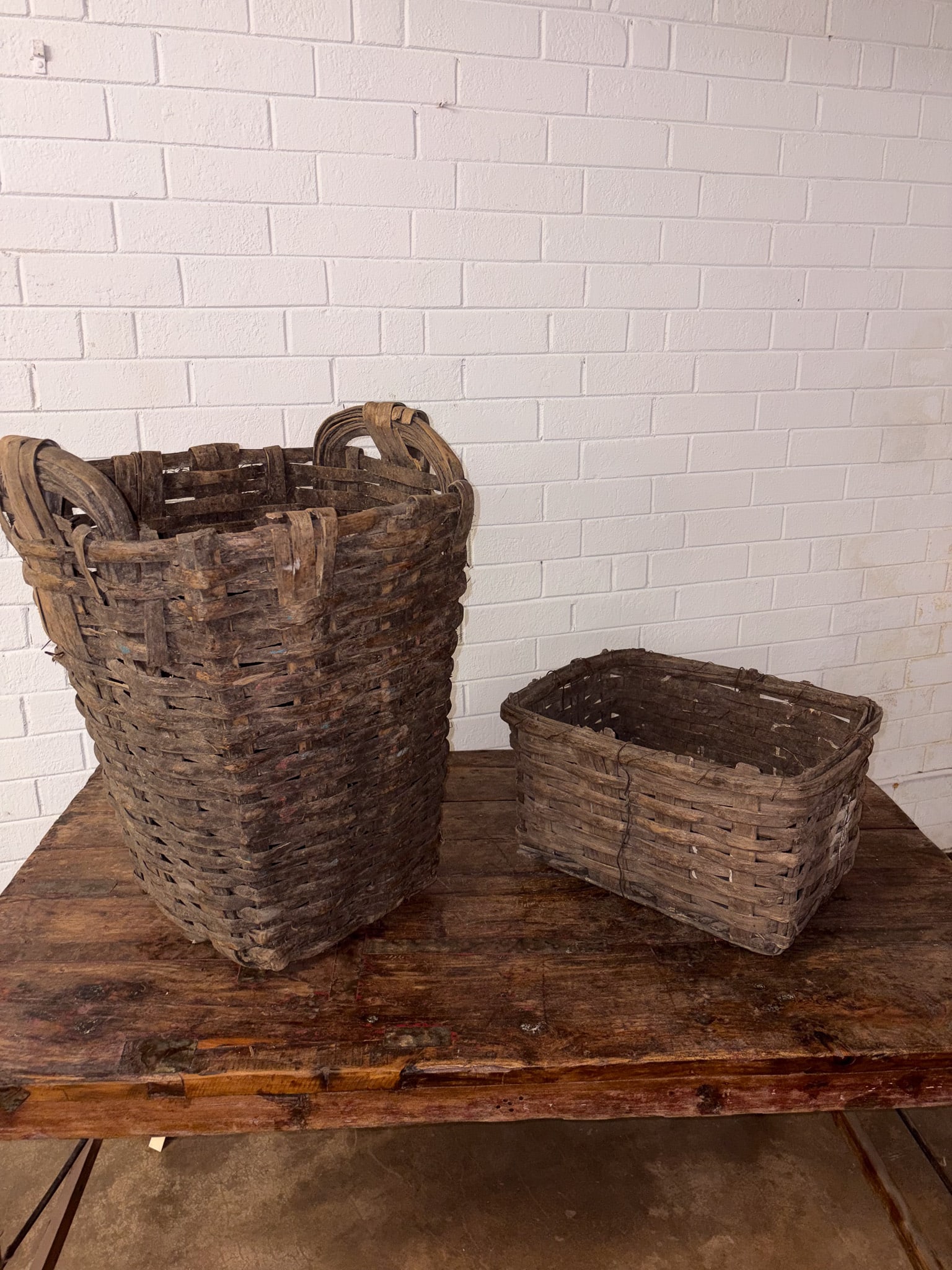Pair of Vintage Vineyard Harvest Baskets (1 of 12)