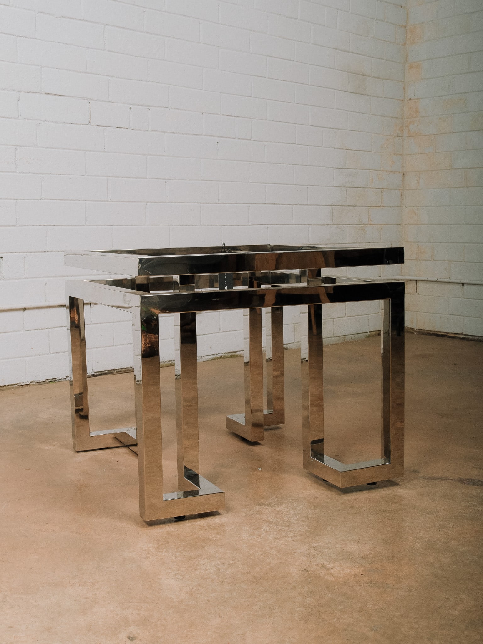 Chrome Accent Table Base - 2