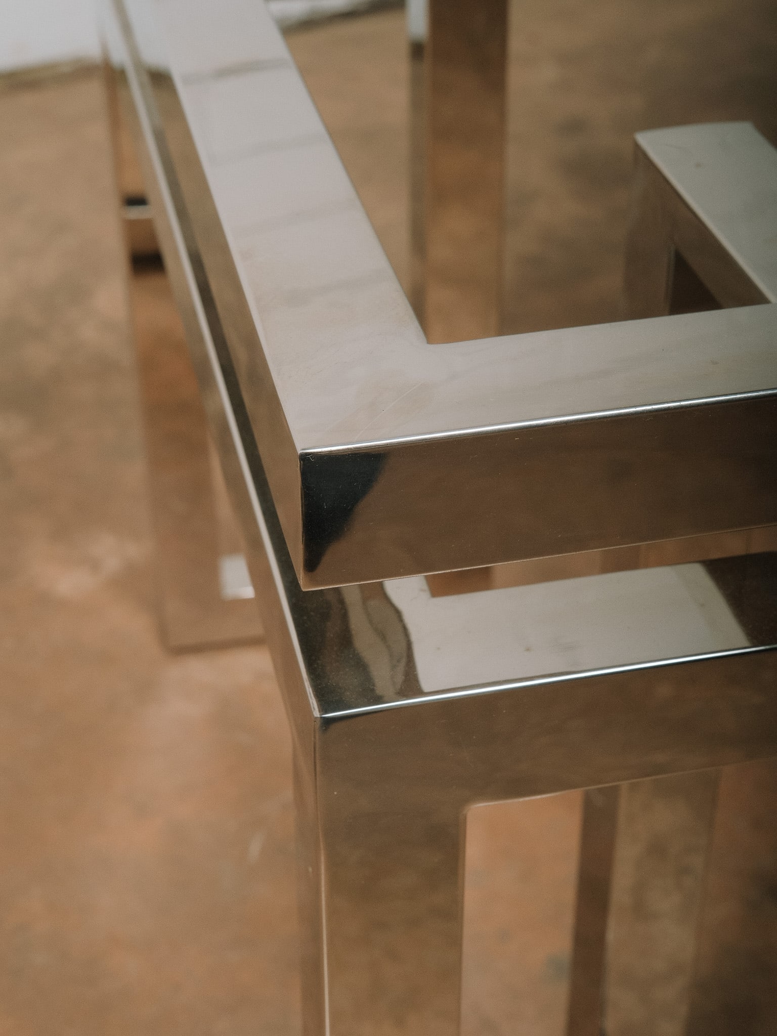 Chrome Accent Table Base - 7