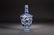 BLUE & WHITE 'FLORAL SCROLL' LONG-NECK VASE, QING