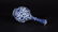 BLUE & WHITE 'FLORAL SCROLL' LONG-NECK VASE WITH - 3
