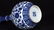 BLUE & WHITE 'FLORAL SCROLL' LONG-NECK VASE WITH - 8