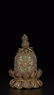 HETIAN WHITE JADE CARVED 'GUANYIN'-INLAID GILT-SILVER - 2
