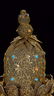 HETIAN WHITE JADE CARVED 'GUANYIN'-INLAID GILT-SILVER - 7