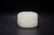 HETIAN WHITE JADE WITH SKIN THUMB RING WITH CARVED - 2