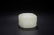 HETIAN WHITE JADE WITH SKIN THUMB RING WITH CARVED - 3