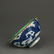 PAIR OF BLUE & WHITE 'DRAGON' GOLD-TRACED EDGES BOWLS, - 6