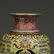 YELLOW GROUND FAMILLE ROSE 'FLORAL' VASE WITH ROTATING - 2