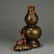 GOLD-SPLASHED TEA-DUST GLAZED 'FULU' DOUBLE-GOURD VASE - 5