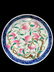 PAIR OF BLUE & WHITE BORDER 'NINE PEACHES' PLATES, QING - 2