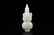 HETIAN WHITE JADE CARVED 'DRAGON' DOUBLE-GOURD VASE