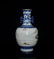 BLUE & WHITE 'FLORAL' AND FAMILLE ROSE 'LANDSCAPE' VASE - 3