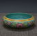 TURQUOISE GROUND FAMILLE ROSE 'FLORAL' WASHING BOWL,