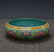 TURQUOISE GROUND FAMILLE ROSE 'FLORAL' WASHING BOWL, - 2