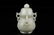 HETIAN WHITE JADE BOTTLE WITH HANDLES AND LOOSE RINGS - 2