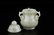 HETIAN WHITE JADE BOTTLE WITH HANDLES AND LOOSE RINGS - 4