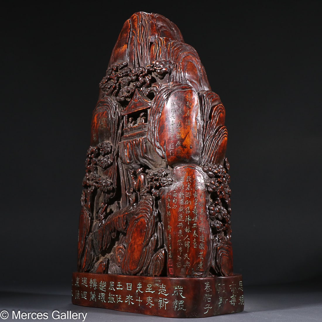 CHINESE SANDALWOOD ORNAMENT, 'FIGURE STORY' - 5