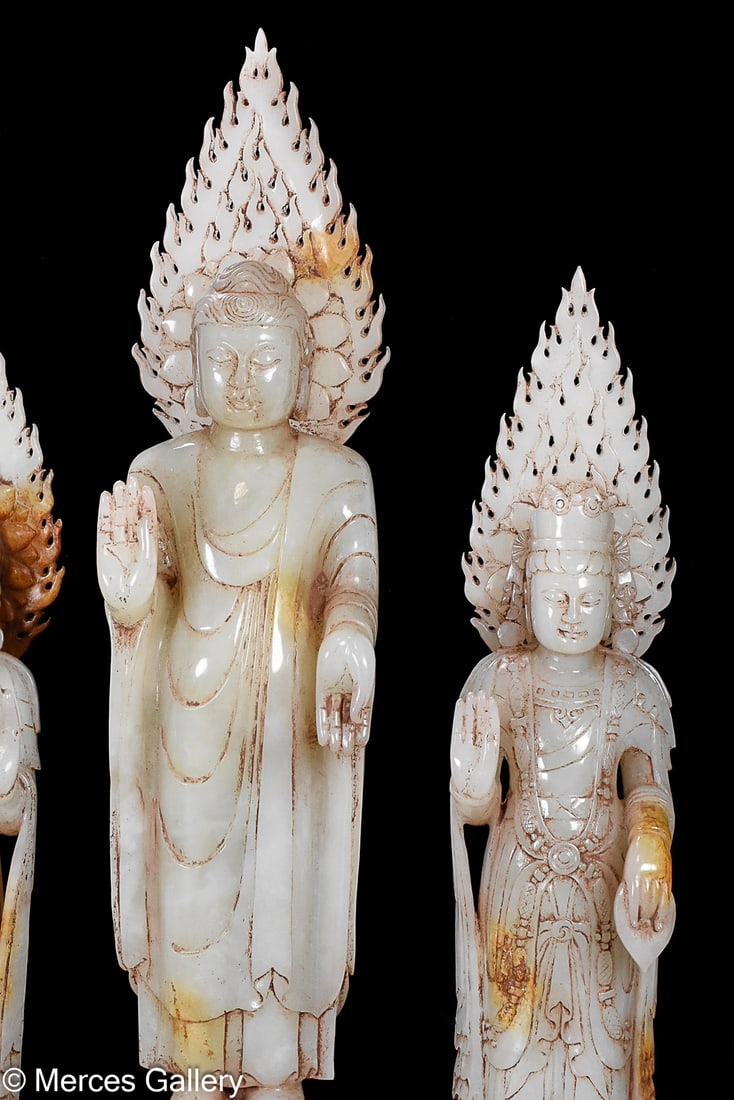 CHINESE HETIAN JADE FIGURE, 'BUDDHA' - 3