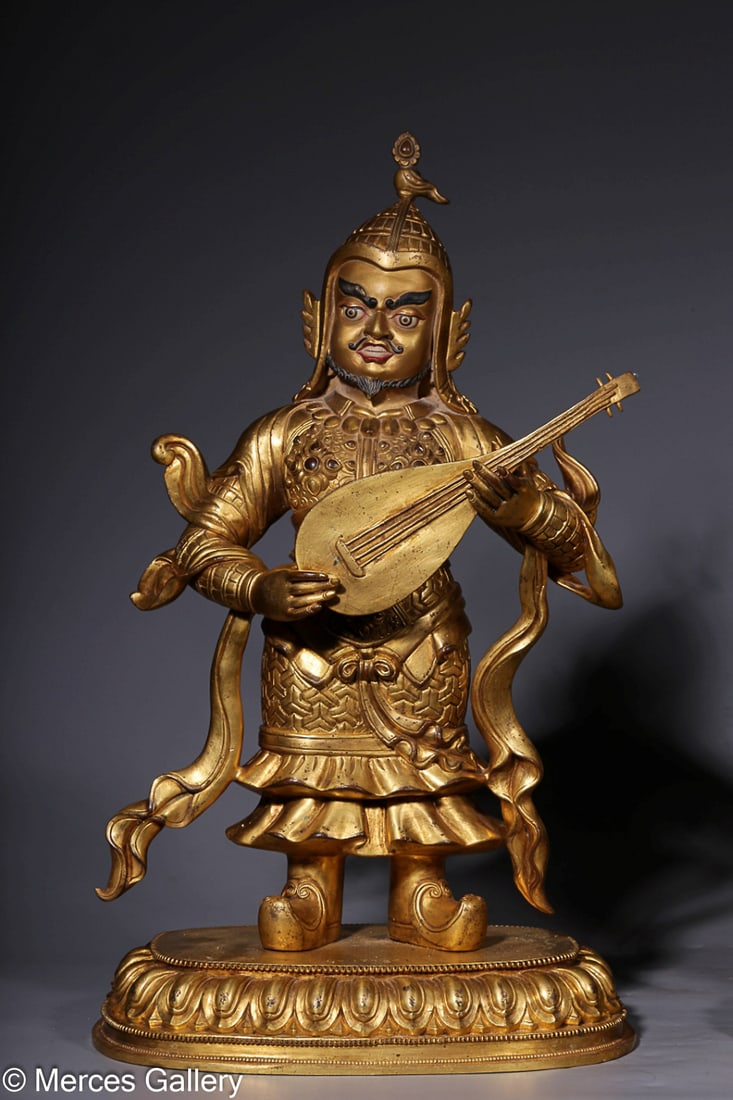 FOUR CHINESE GILT-BRONZE FIGURES, 'SI DA TIAN WANG' - 2