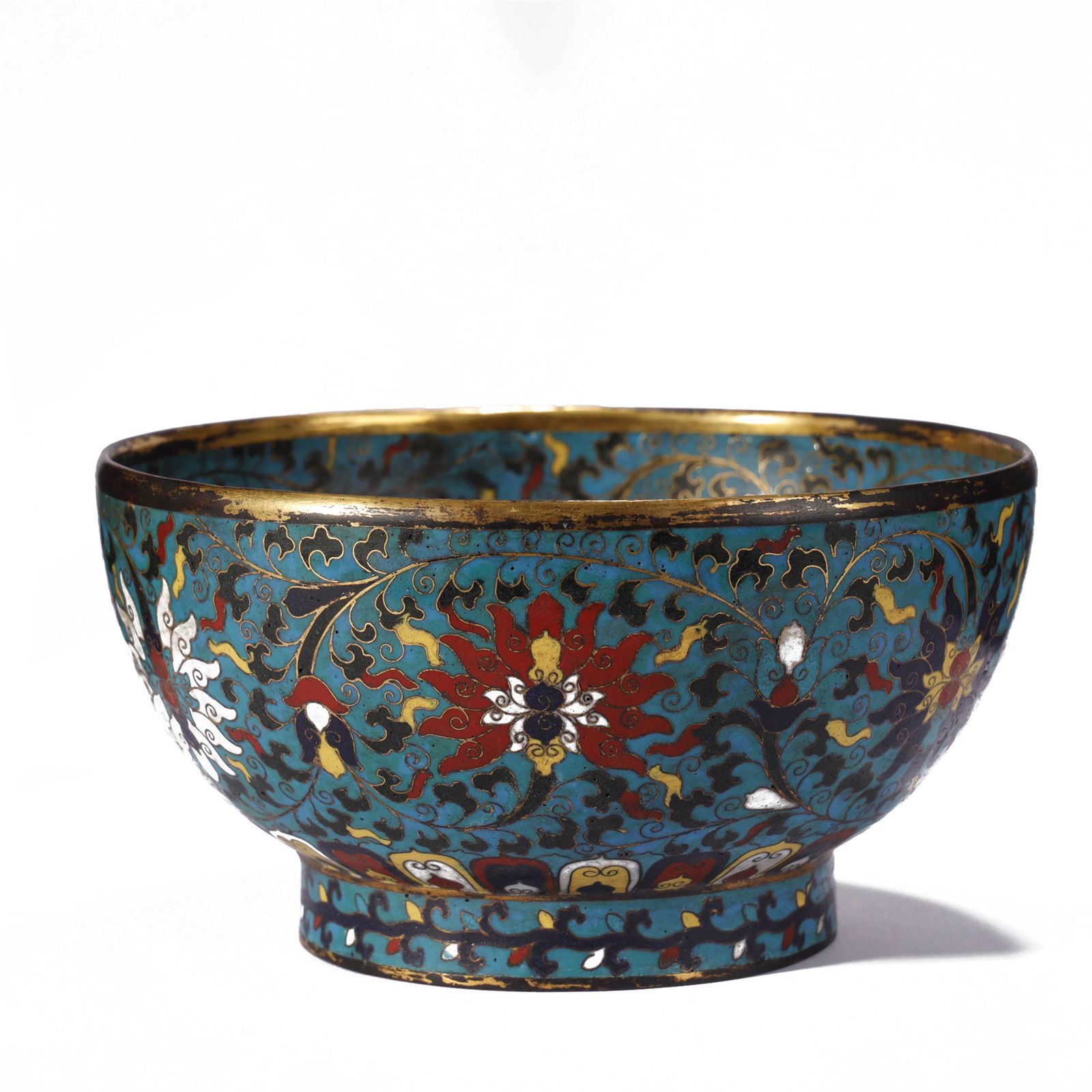 A FINE AND RARE CLOISONNÃ‰ ENAMEL BOWL (1 of 6)
