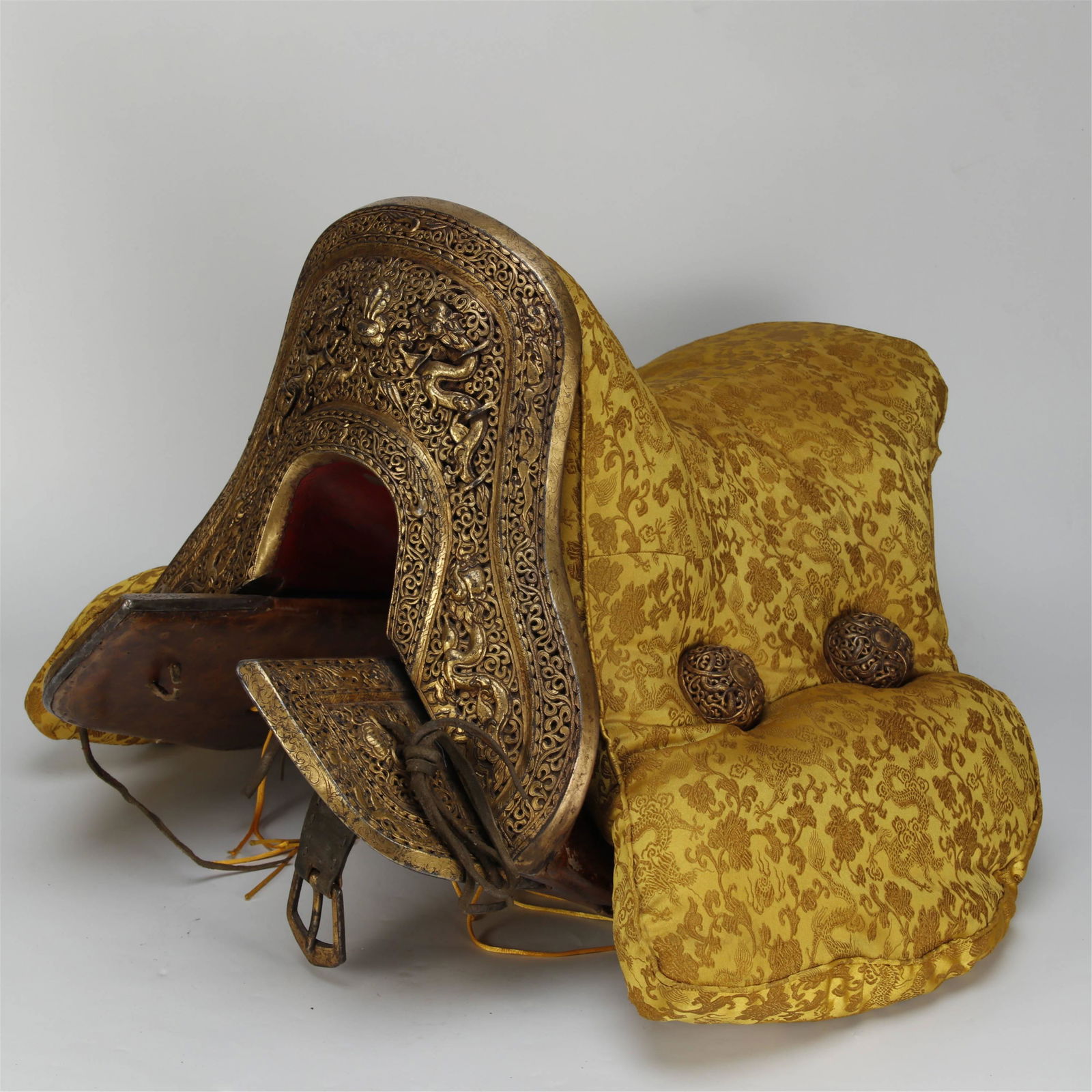 A VERY RARE GILT-BRONZE SADDLE (1 of 10)