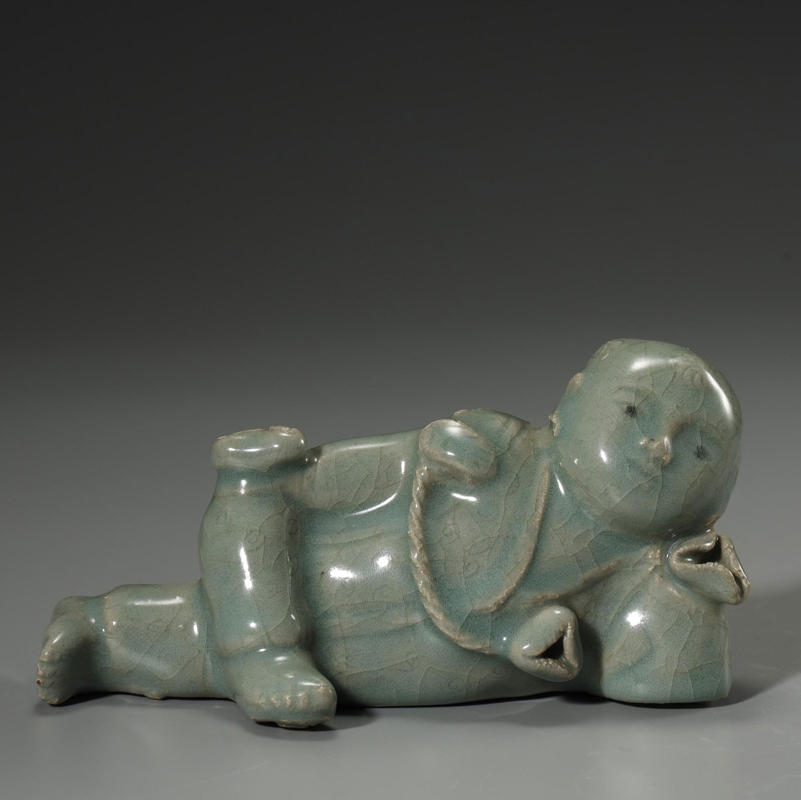 ANCIENT CHINESE,CELADON PORCELAIN FIGURE (1 of 5)