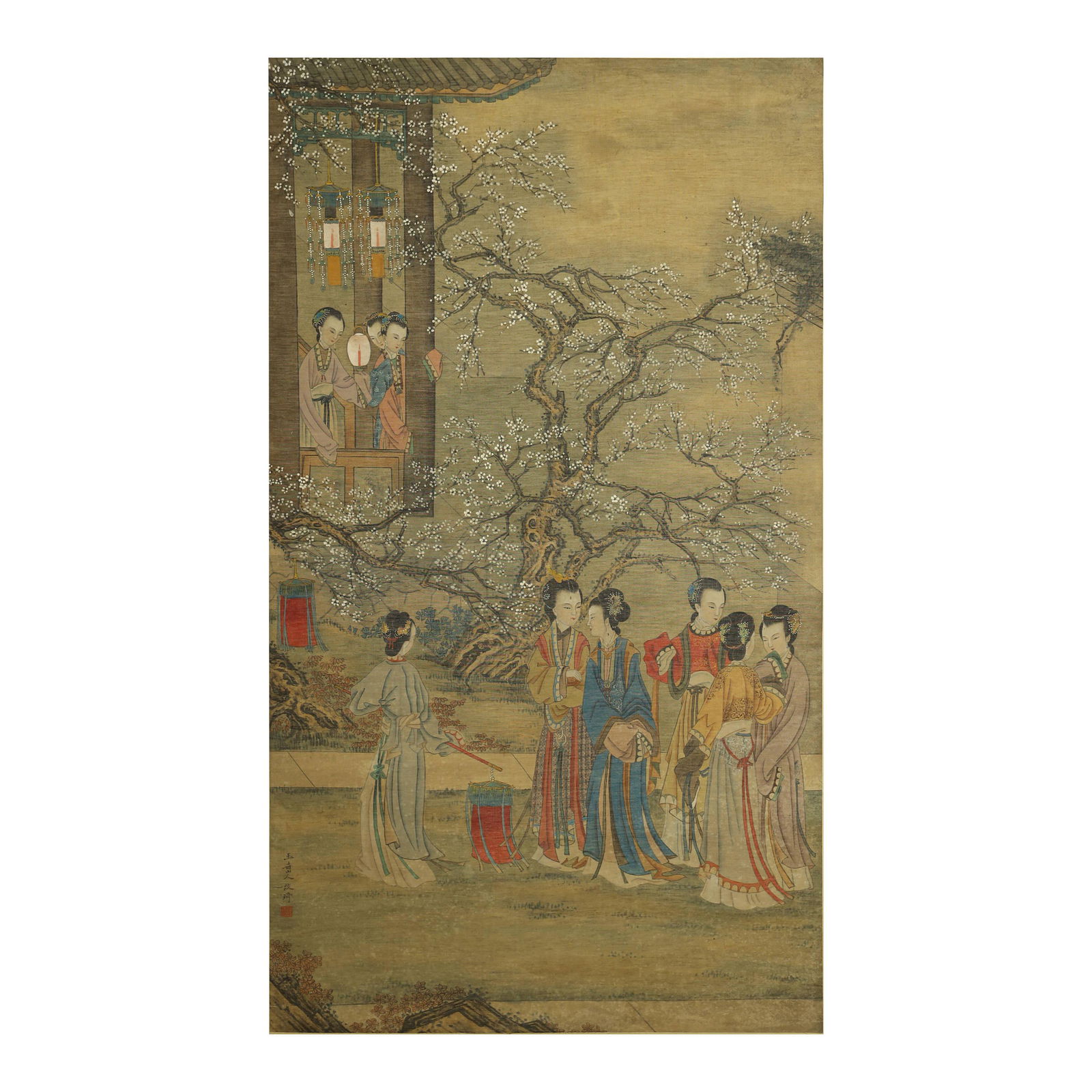 GAI QI,CHINESE PAINTING AND CALLIGRAPHY: GAI QI,CHINESE PAINTING AND CALLIGRAPHY LONG:115cm WIDTH:65cm
