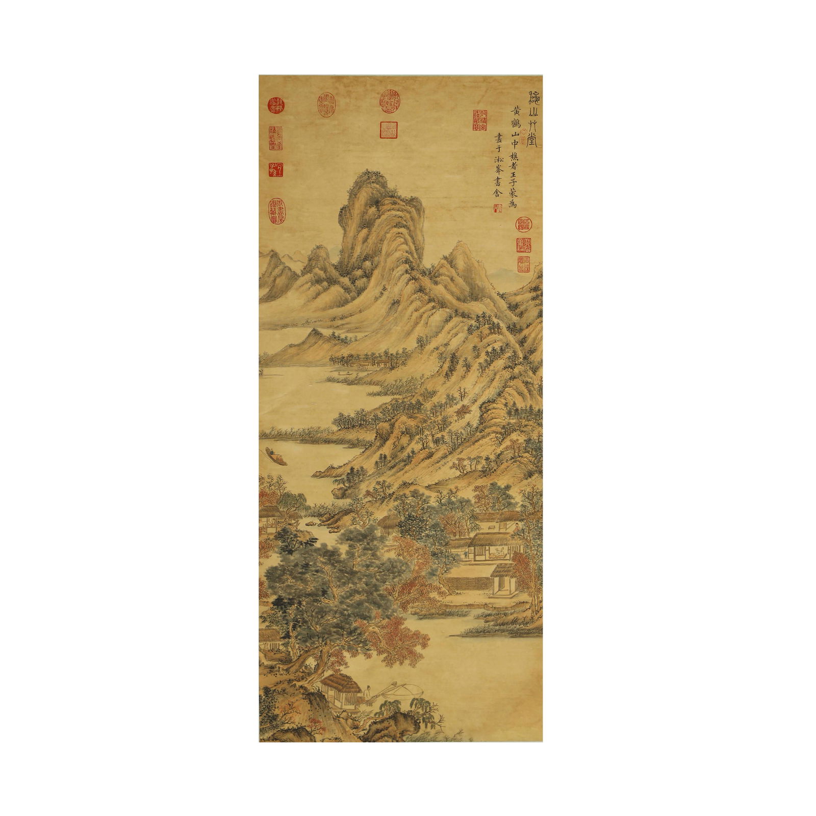 WANG MENG,CHINESE PAINTING AND CALLIGRAPHY: WANG MENG,CHINESE PAINTING AND CALLIGRAPHY LONG:112.5cm WIDTH:47cm
