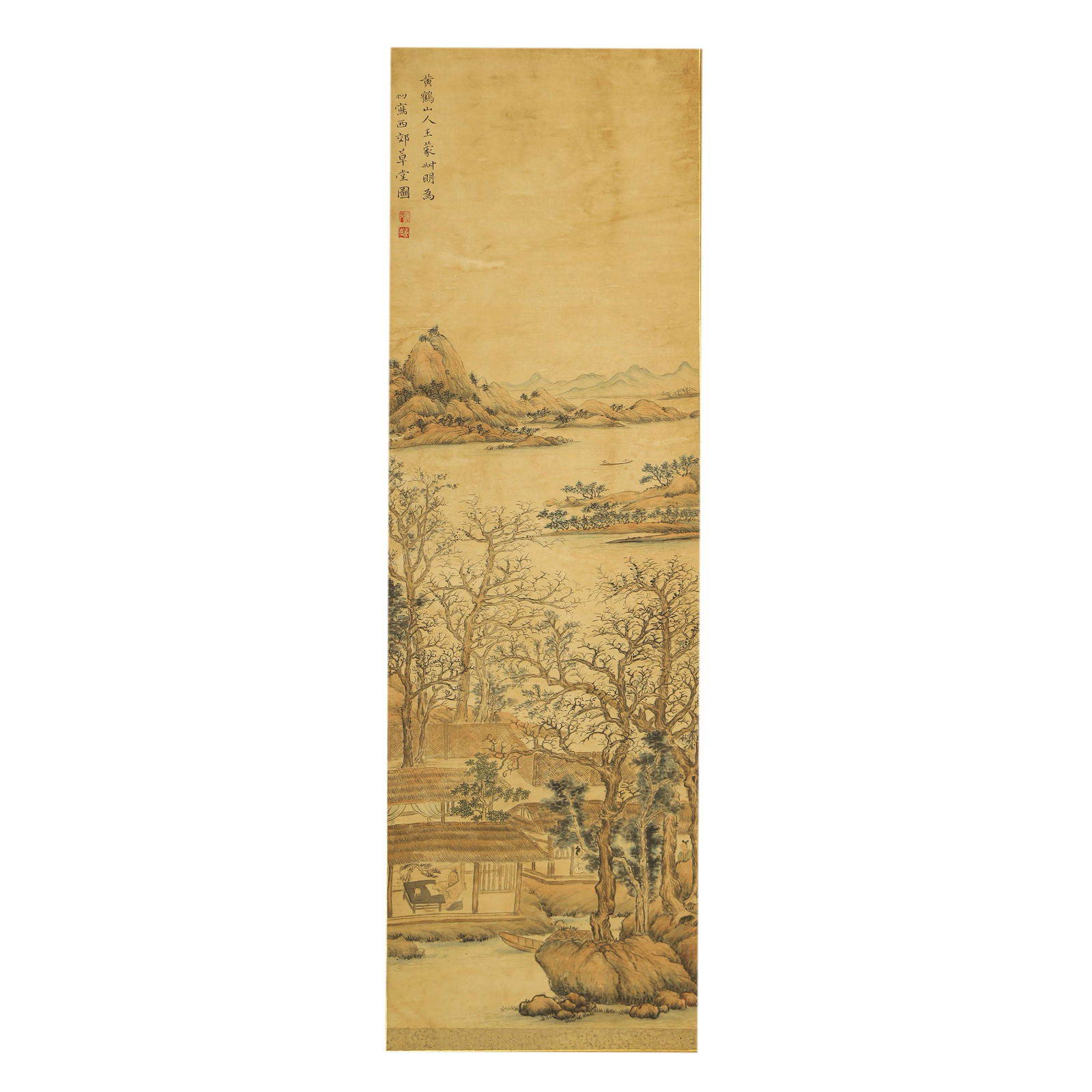 WANG MENG,CHINESE PAINTING AND CALLIGRAPHY: WANG MENG,CHINESE PAINTING AND CALLIGRAPHY LONG:125.5cm WIDTH:40.6cm