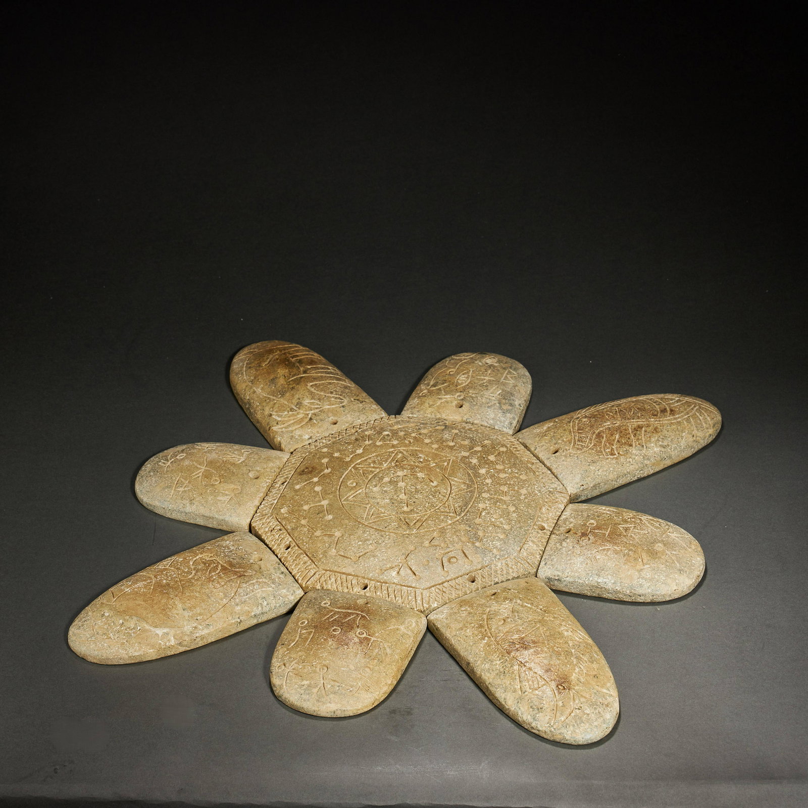 NEOLITHIC PERIOD,A SET OF JADE TURTLE PLATES (1 of 9)