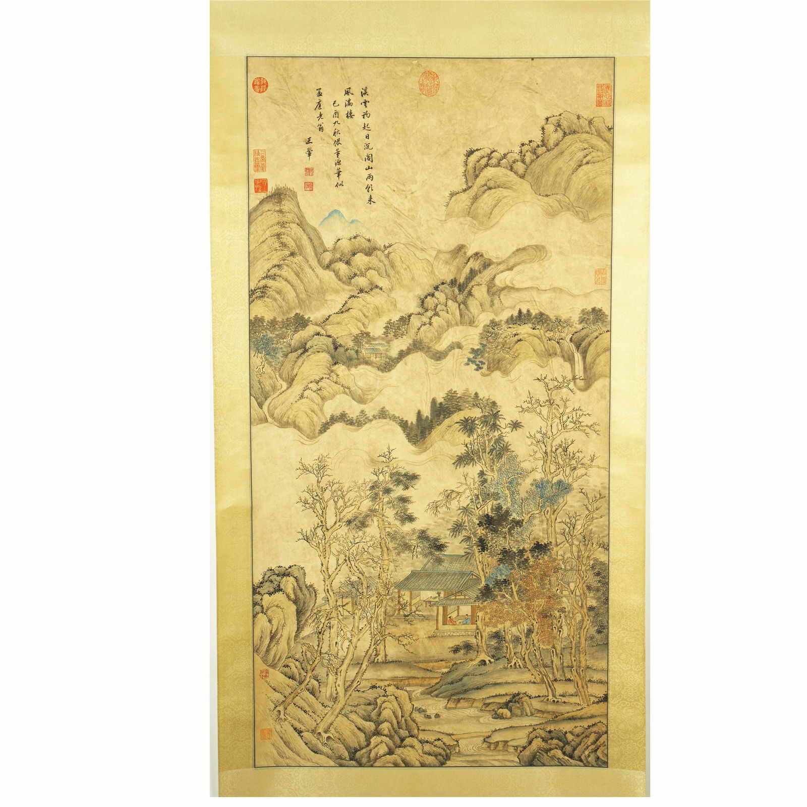 WANG HUI,CHINESE PAINTING AND CALLIGRAPHY SCROLL: WANG HUI,CHINESE PAINTING AND CALLIGRAPHY SCROLL L:132cm W:65cm