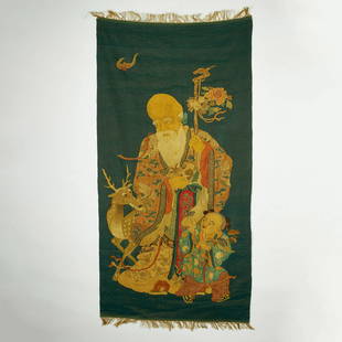 A FINE KESI "FIGURES" TAPESTRY,QING DYNASTY: A FINE KESI "FIGURES" TAPESTRY,QING DYNASTY L:139cm W:75cm