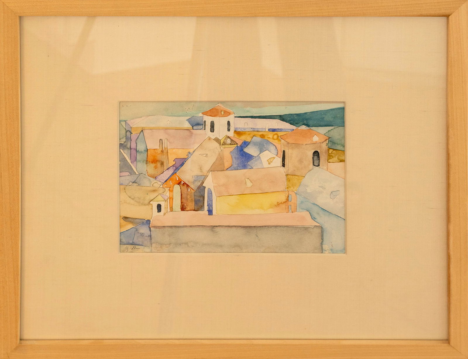 JOHN COBB (American/Texas born 1954) A WATERCOLOR: JOHN COBB (American/Texas born 1954) “Roofs of Rome," 1976 Watercolor on paper Signed lower left Sight: 6 ½ x 8 ¾ inches Frame: 16 x 18 inches Proceeds from this auction benefit the Ro