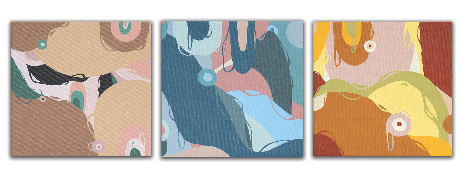 FERNDANDO ANDRADE (Mexican/American born 1987)  THREE PAINTINGS (1 of 4)