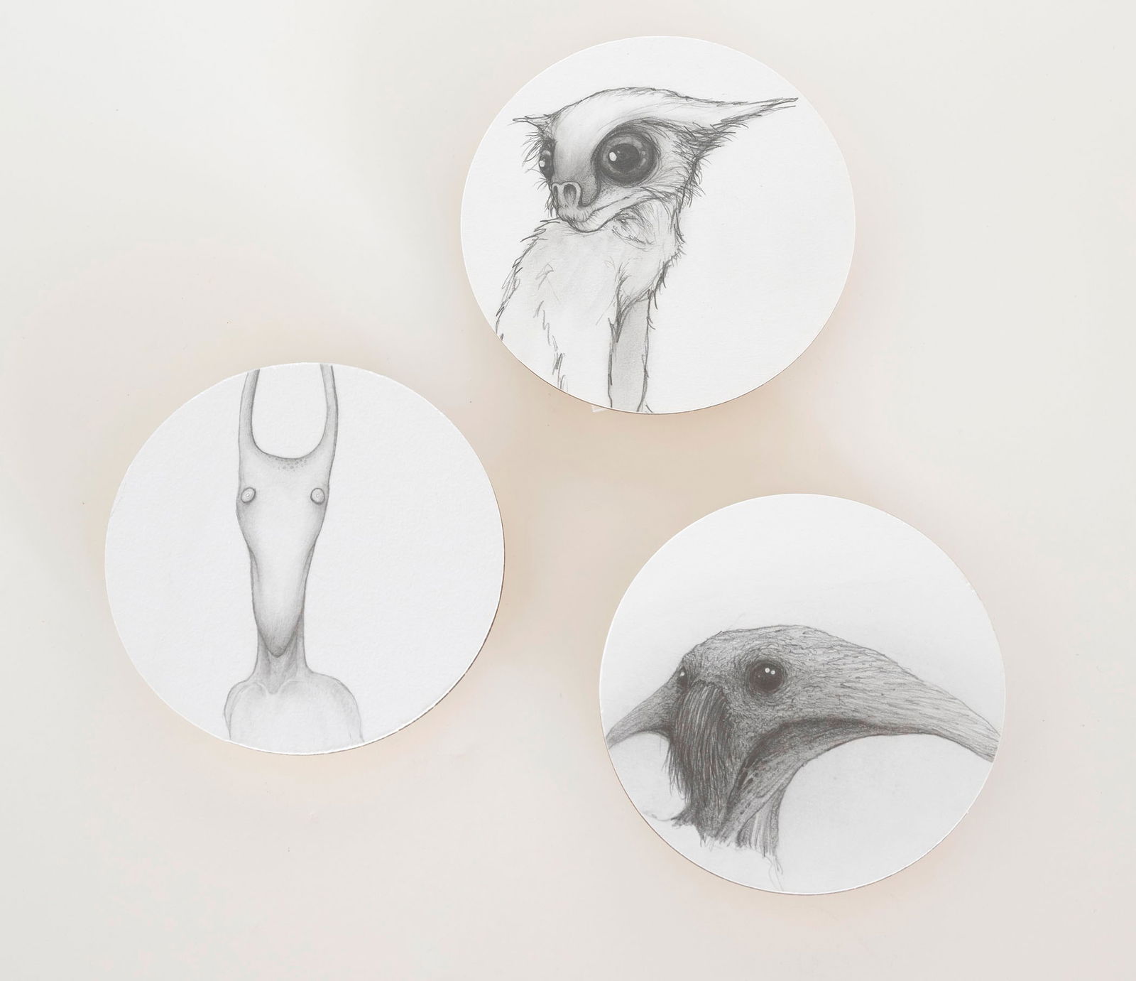 JORGE ALEGRIA (American born 1971) THREE DRAWINGS (1 of 2)