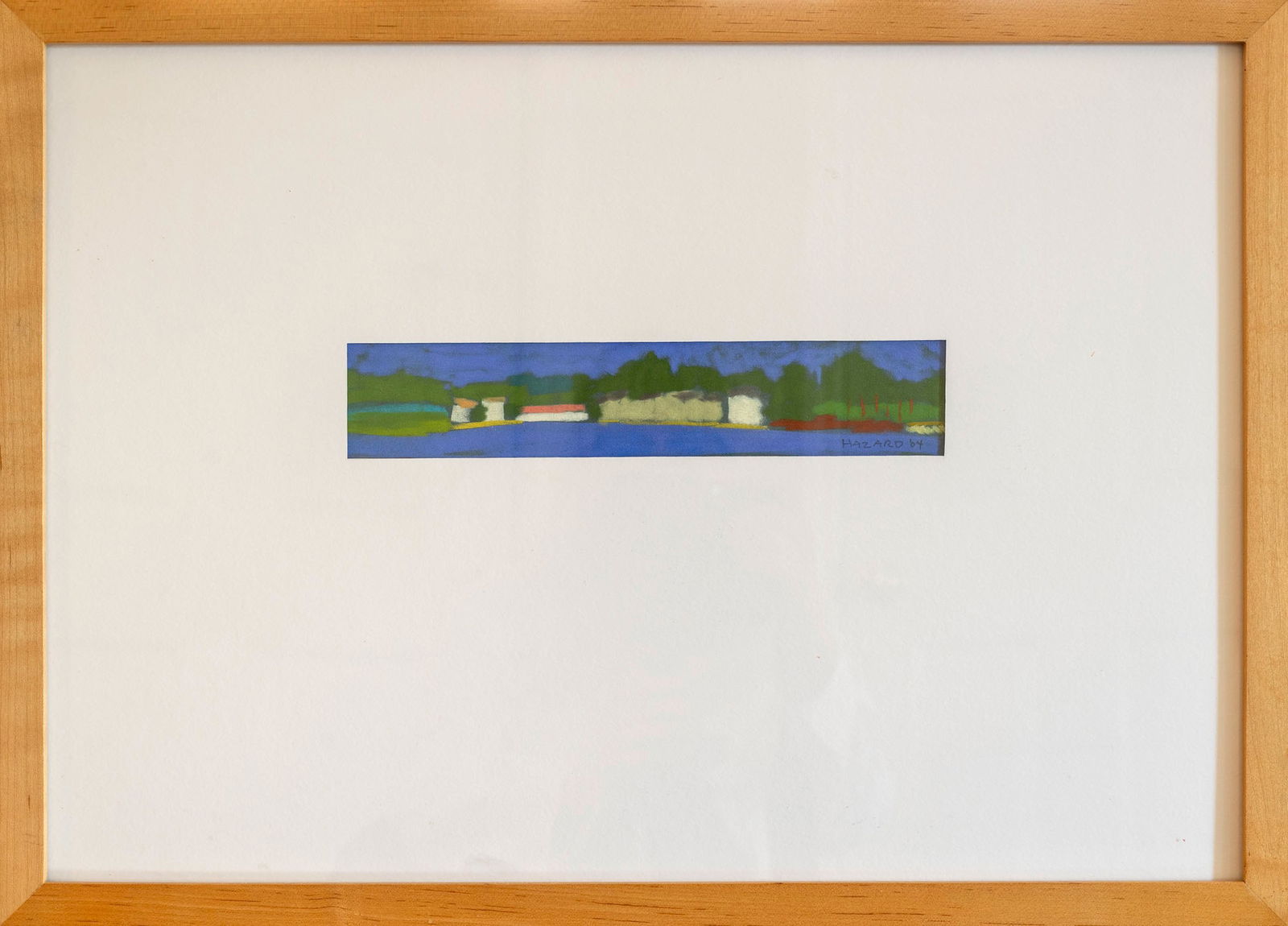 ROBIN HAZARD (American/Texas 20th/21st Century) A PASTEL DRAWING: ROBIN HAZARD (American/Texas 20th/21st Century) “The Old and the New," 2004 Pastel on suede board Signed and dated lower right Sight: 2 x 9 3/4 inches Frame: 15 x 20 3/4 inches Proceeds from this au