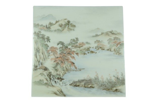 Amazing Hand Made Antique Japanese Porcelain Wall Tile (1 of 14)