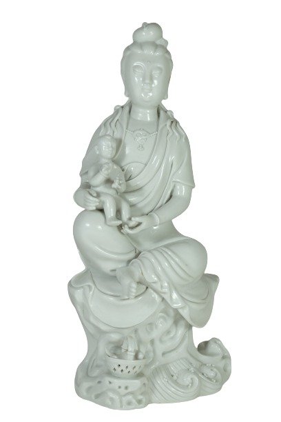 A Chinese White Porcelain Glazed GuanYin Figures (1 of 17)
