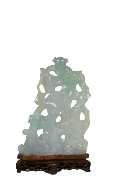 A Chinese "LiuHai" Jade Jadeite Decoration Boulder (1 of 16)