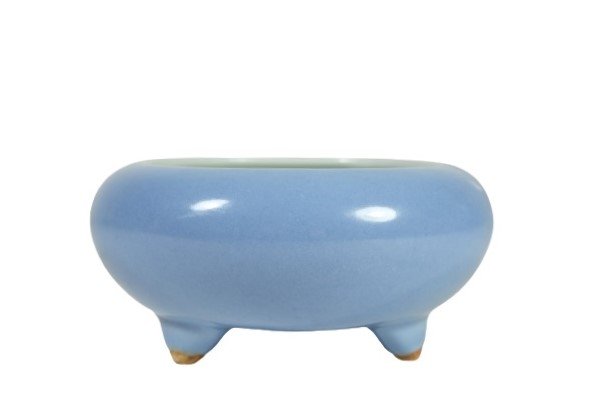 A Chinese Clair-De-Lune Glazed Porcelain Brush Washer: 19TH CENTURY;The washer is covered overall in an attractive soft lavender glaze.Measure:10.5 x 5cm;