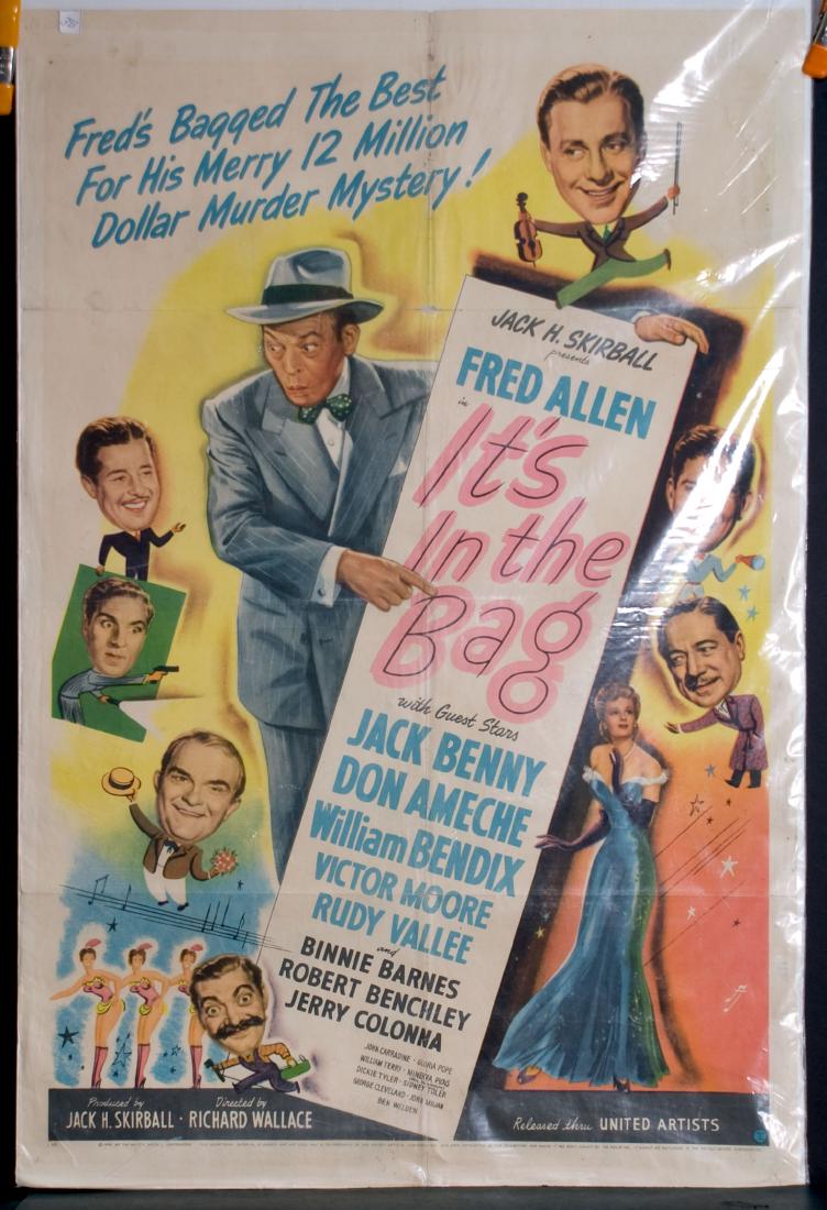 Movie - It's in the Bag: It's in the Bag - 1945 United Artists. Starring Fred Allen, Jack Benny and Don Ameche. 27" x 41".
