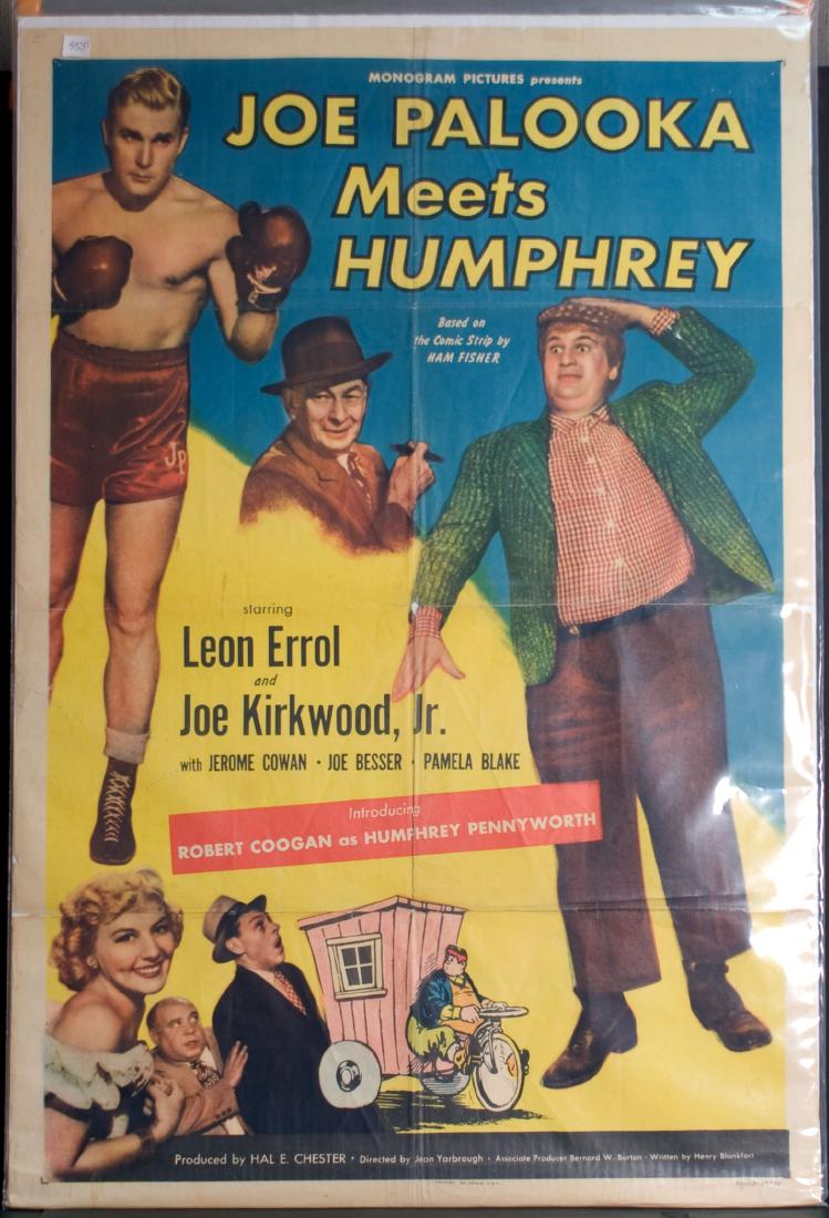 Movie - Joe Palooka Meets Humphrey: Joe Palooka Meets Humphrey - 1950 Monogram. Starring Joe Kirkwood and Leon Errol. 27" x 41".