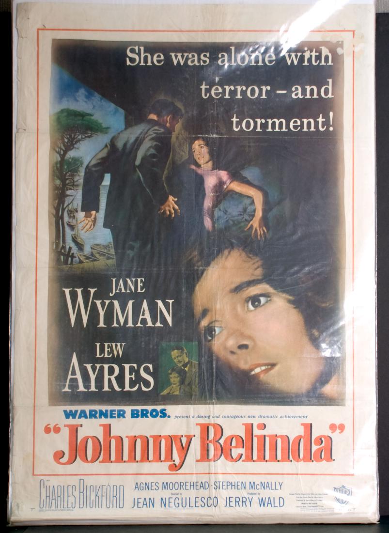 Movie - Johnny Belinda: Johnny Belinda - Starring Jane Wyman and Lew Ayres. 27" x 41".