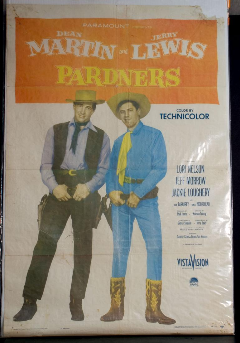 Movie - Pardners: Pardners - 1956 Paramount. Starring Dean Martin, Jerry Lewis and Don Chaney. 27" x 41".